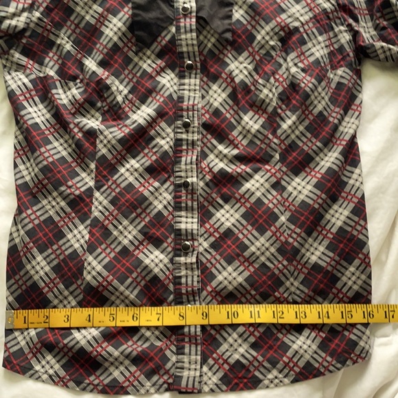 Eve Gravel Plaid Shirt, Size M - Picture 14 of 15
